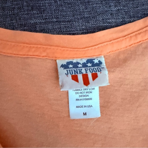 JUNK FOOD Vintage Sorbet Orange Peanut Snoopy T-Shirt - Picture 3 of 3